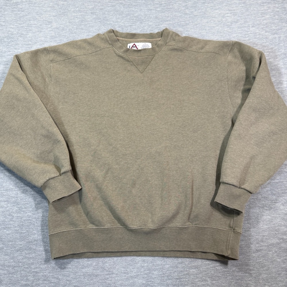 DAC Sweatshirt Mens‎ L Olive Green Pullover Crewneck Basic Athletic Vintage